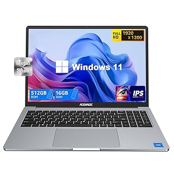 Laptop Computer 16 inch FHD Display, 16GB RAM 512GB ROM with