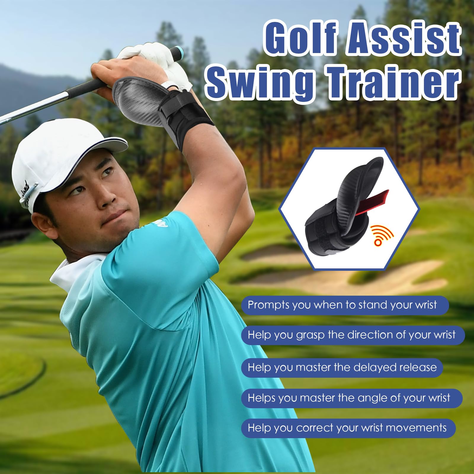 Golf-Trainingshilfe, Golf-Handgelenktrainer, Golfhandgelenk-Hilfe, Schaukel-Trainingshilfe, Golf-Handgelenk-Trainingshilfe, Golf-Handgelenkbandage, Golf-Trainingsgeräte für Anfänger