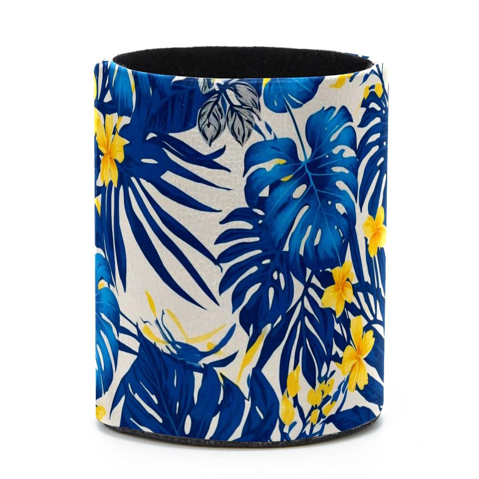 VAPOKF Round Pencil Holders for Desk, Tropical Palm Pen Holders Pen Pot Makeup Brushes Storage Desktop Stationery Supplies Organiser for Home Office