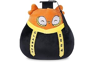 Stuffed Owl Plush Toy: Squish 14" Graduation Owl for Class of 2024