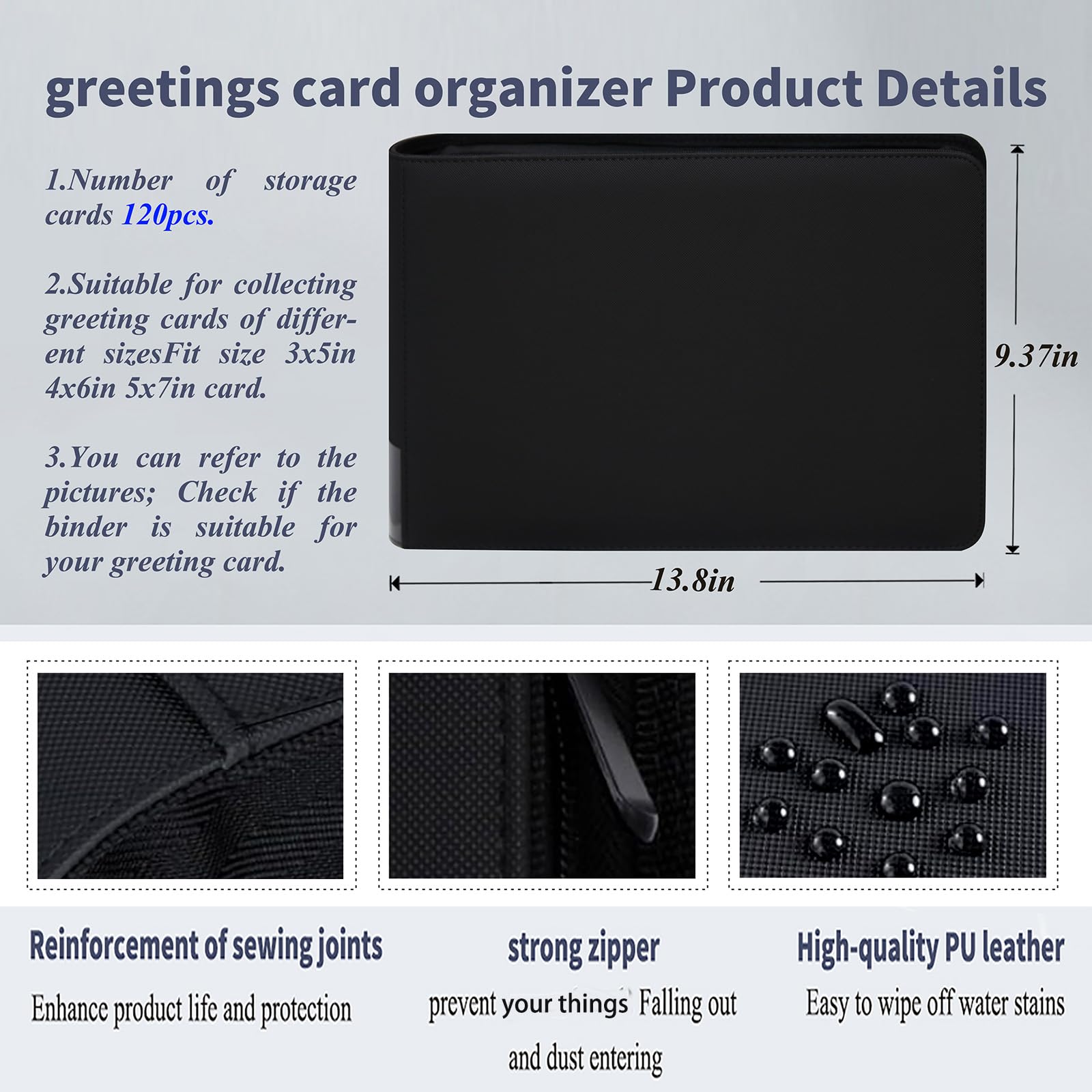 Amazon.com: greeting card organizer binder and birthday card holder book,christmas card photo album,binder for greeting cards with sleeves,Suitable for 5x7in, 4x6in, 3x5in cards holds 120 cards (black) : Home & Kitchen Amazon.com: greeting card organizer binder and birthday card holder book,christmas card photo album,binder for greeting cards with sleeves,Suitable for 5x7in, 4x6in, 3x5in cards holds 120 cards (black) : Home & Kitchen
