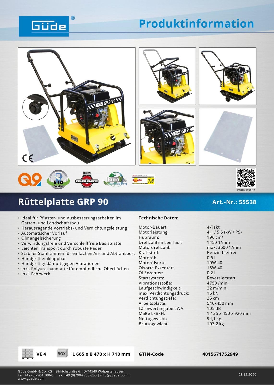 RÜTTELPLATTE GRP 90