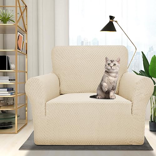 Miniatura 2 de ZNSAYOTX - 1 funda jacquard para sofá de sala de estar, de alta elasticidad con brazos, antideslizante, apta para mascotas, protector de muebles