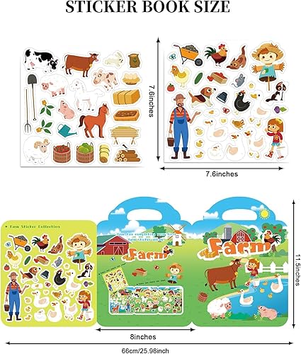 Miniatura 10 de Libros de calcomanías reutilizables de Halloween para niños, libro de actividades, libro de calcomanías de Halloween para niños y niñas, educación