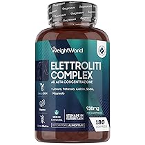 Elettroliti Vegani, 5 Sali Minerali, Magnesio, Potassio, Cloruro, Sodio Calcio, 6 Mesi di Scorta, 1 Compressa al Giorno, Elettroliti Integratore, Pre Workout, Post Workout, Electrolytes 180 Compresse