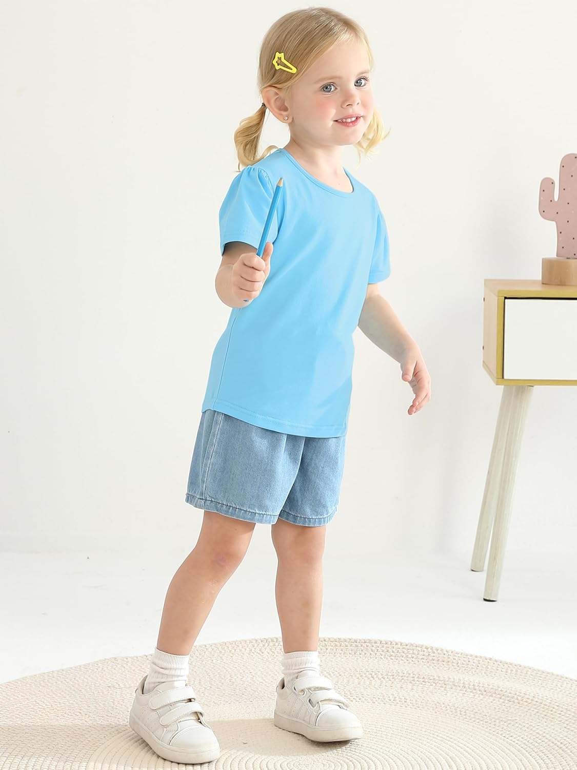 Poroka 4 Pack Baby and Toddler Girls Shirts Cotton Short Sleeve T-Shirts Kids Tshirts Summer Tees Tops - Image 6