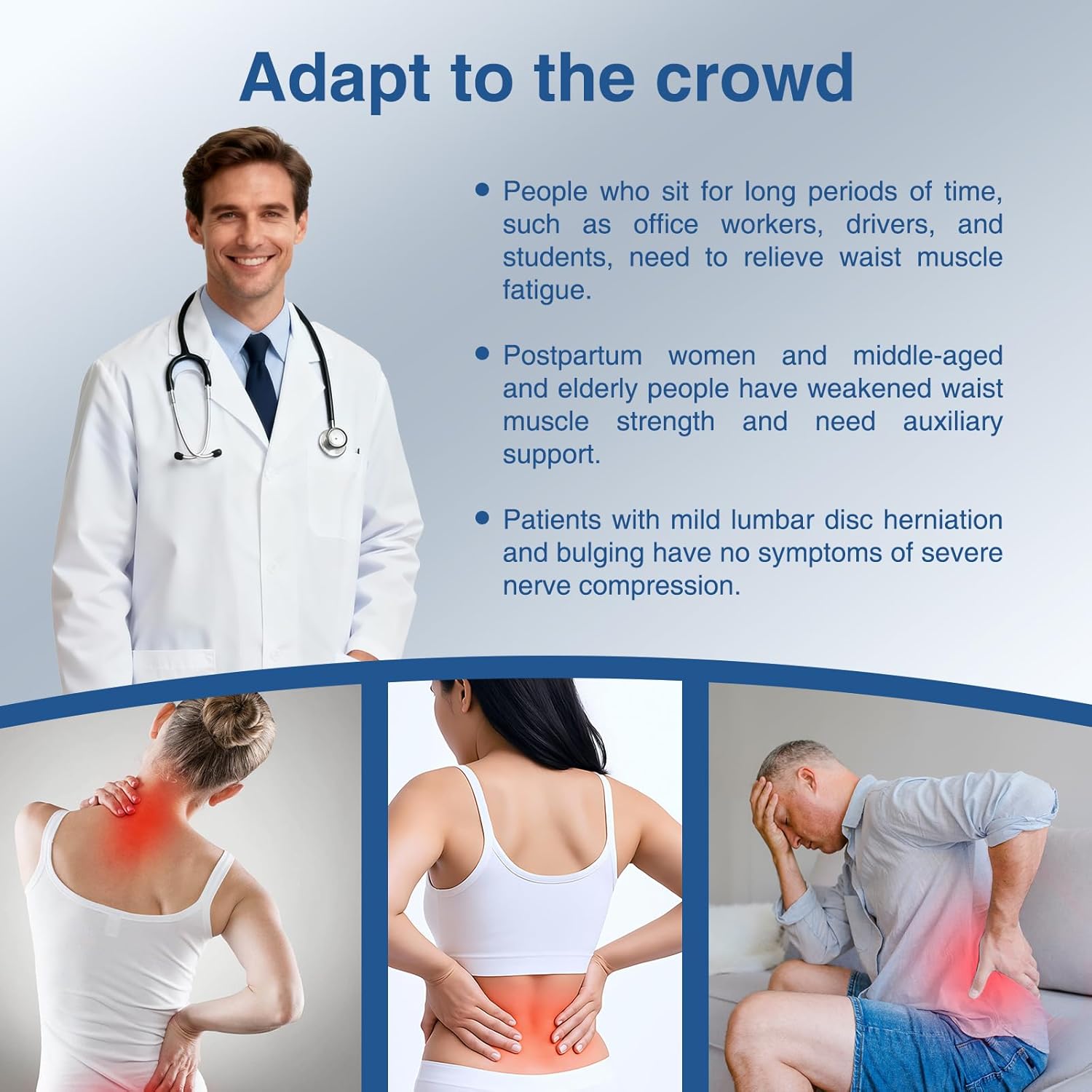 Back Stretcher for Lower Back Pain Relief, Adjustable Lumbar Traction Device, Ergonomic Spine Board with Acupressure Points, Back Massager for Spinal Decompression and Scoliosis - Image 6