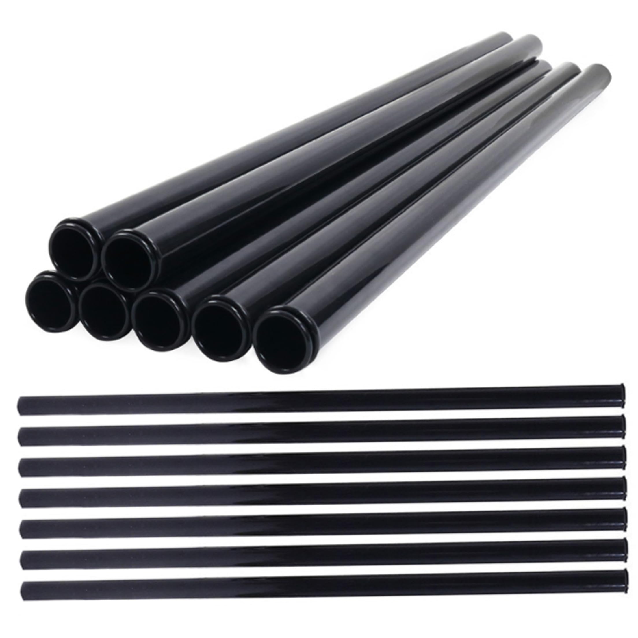 Tubos para Bolsas de Golf, 14 Unidades, Tubos Protectores de PVC para Palos de Golf, Color Negro