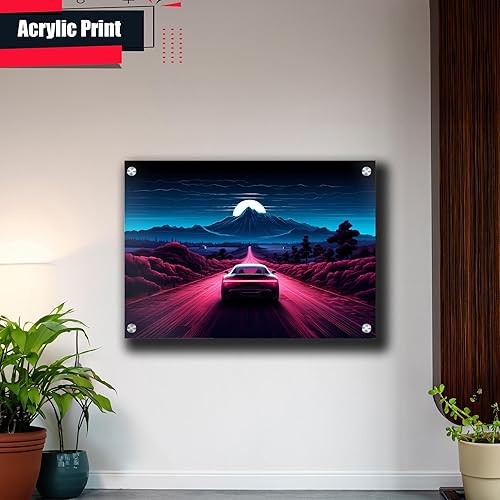 Miniatura 4 de Unique Synthwave Style Retro Art, 80s style art, framed poster print, guest room art, cool living room art, Wall Art Living Room, Decor poster