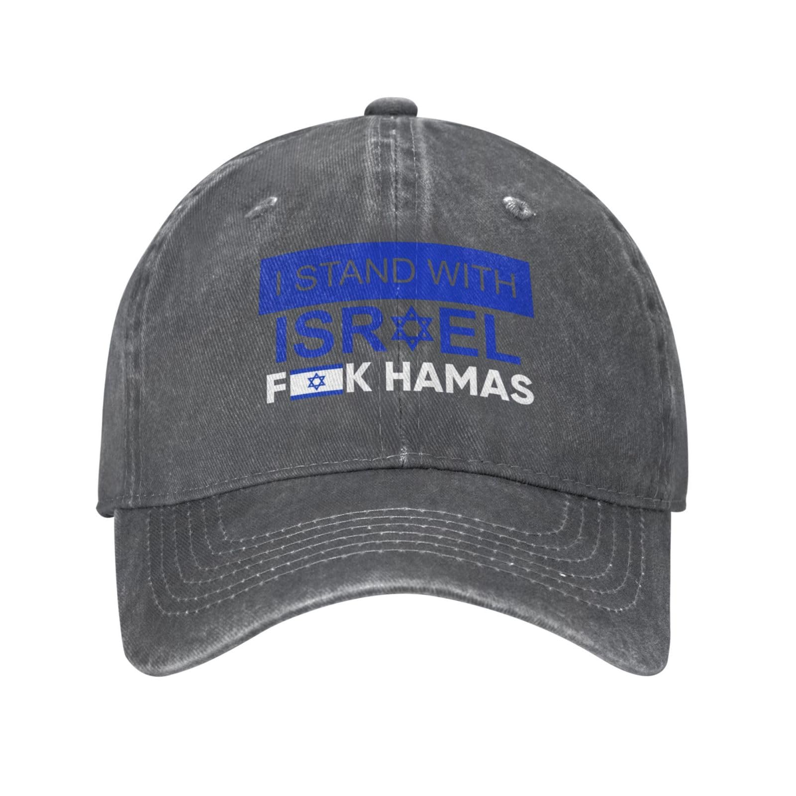 NLWQEKV We I Stand with Israel Hat Flag Hat Pray for Israel Strong Hat Support Israel Cap for Men Women Grey