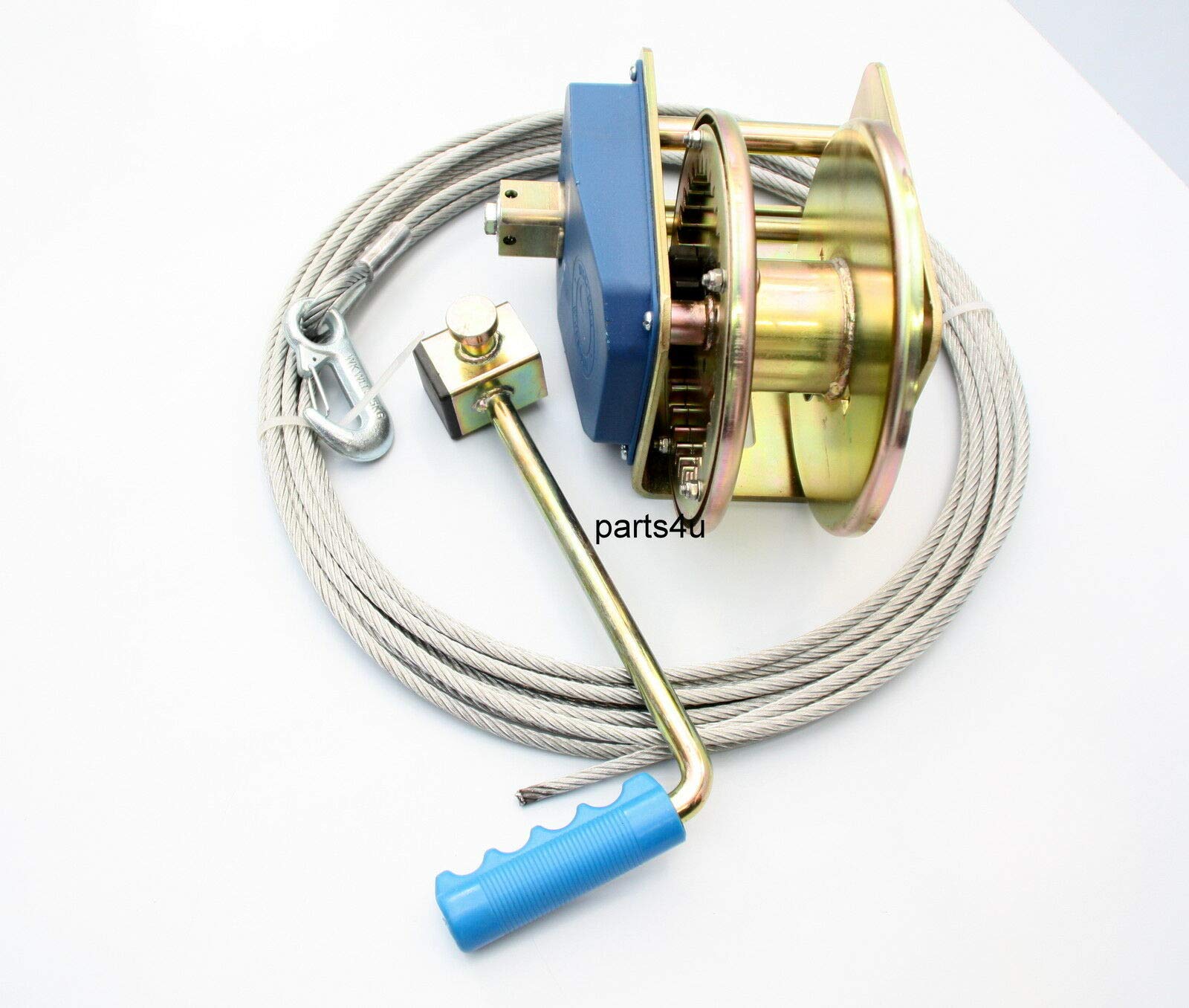 p4U Seilwinde 900 kg inklusive Seil 6mm 8,5m Kurbel abnehmbar Anhänger wie Alko 901 A