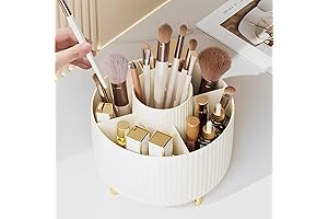 360° Rotating Makeup Brush Holder Organizer