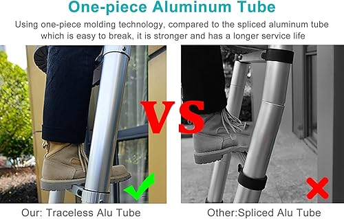 Miniatura 5 de Telescoping Extension Ladder Telescoping Ladder Industrial Household Daily Telescopic Ladder with Roof Hooks 100 Aluminum Portable Extendable Ladder