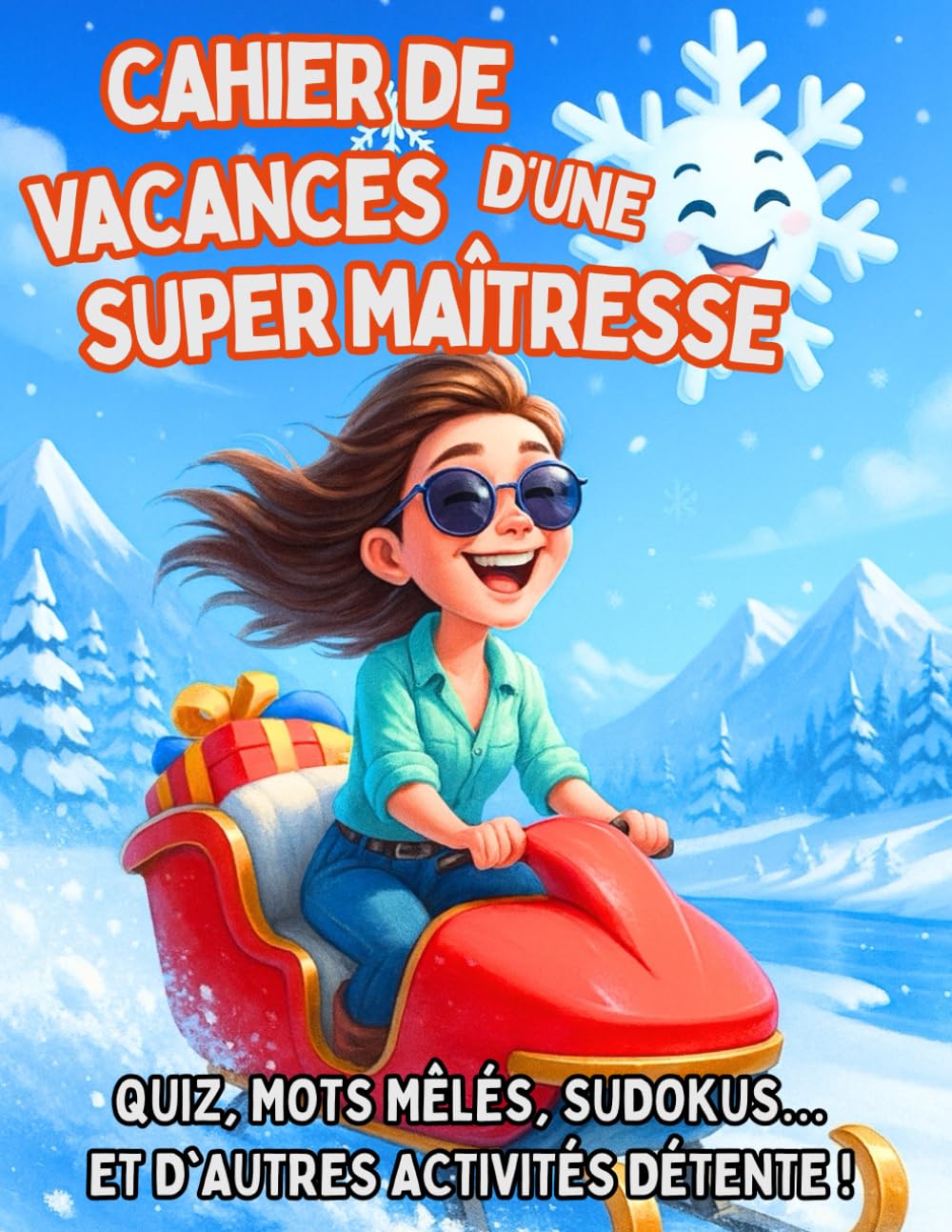 Cahier de Vacances d'une Super Maîtresse: Idée de Cadeau de Noël Original Maîtresse d'École Fin d'Année. Carnet de Multi-Jeux, Activités, Coloriages ... Recettes, Sudoku, Mots Mêlés, Kakuro, Quiz