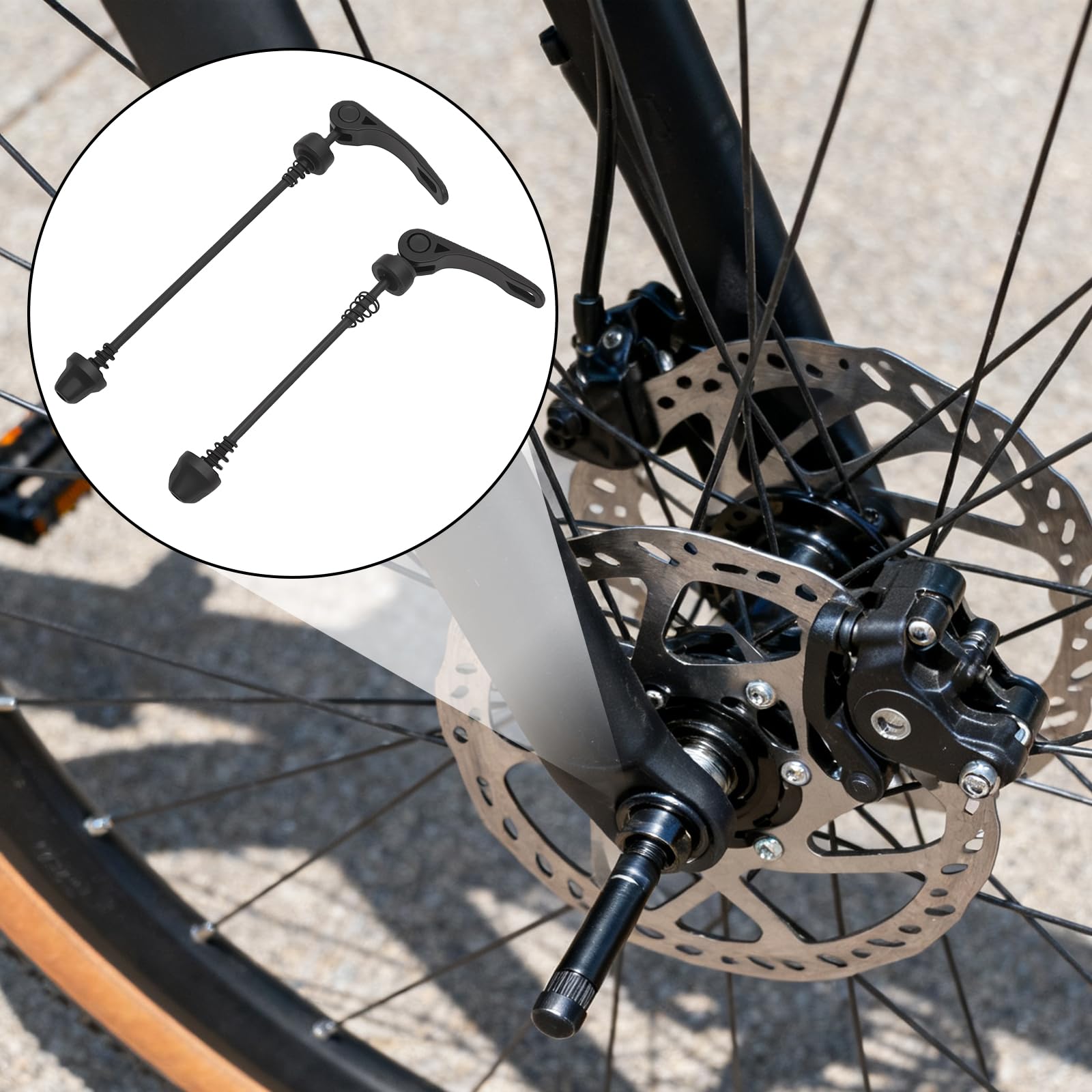 Sgancio Rapido per Ruote Bicicletta, Perno Ruota Bicicletta 2 Pezzi, Lega di Alluminio, per Biciclette da Montagna e Strada