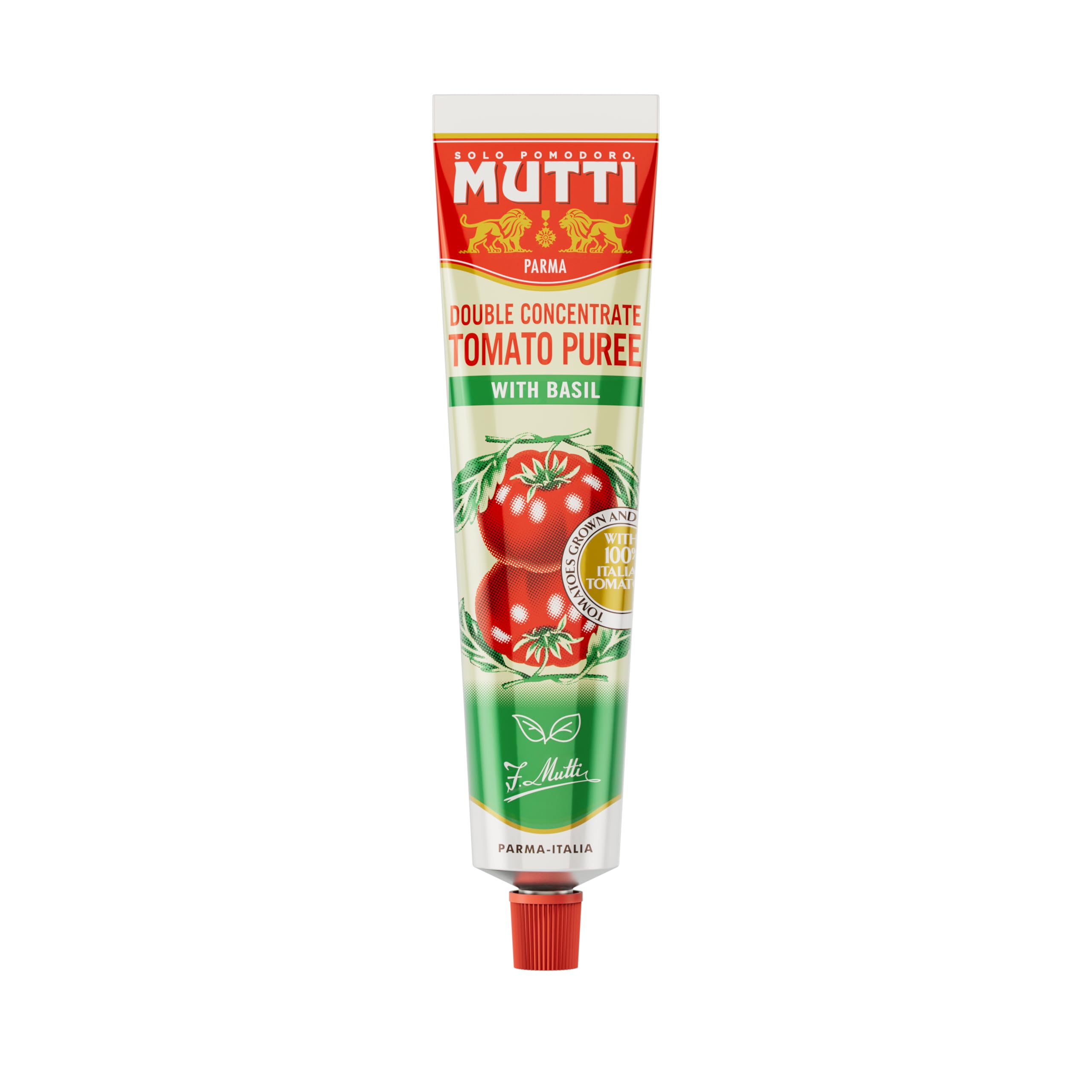 Mutti Double Concentrate Tomato Puree with Basil 190g