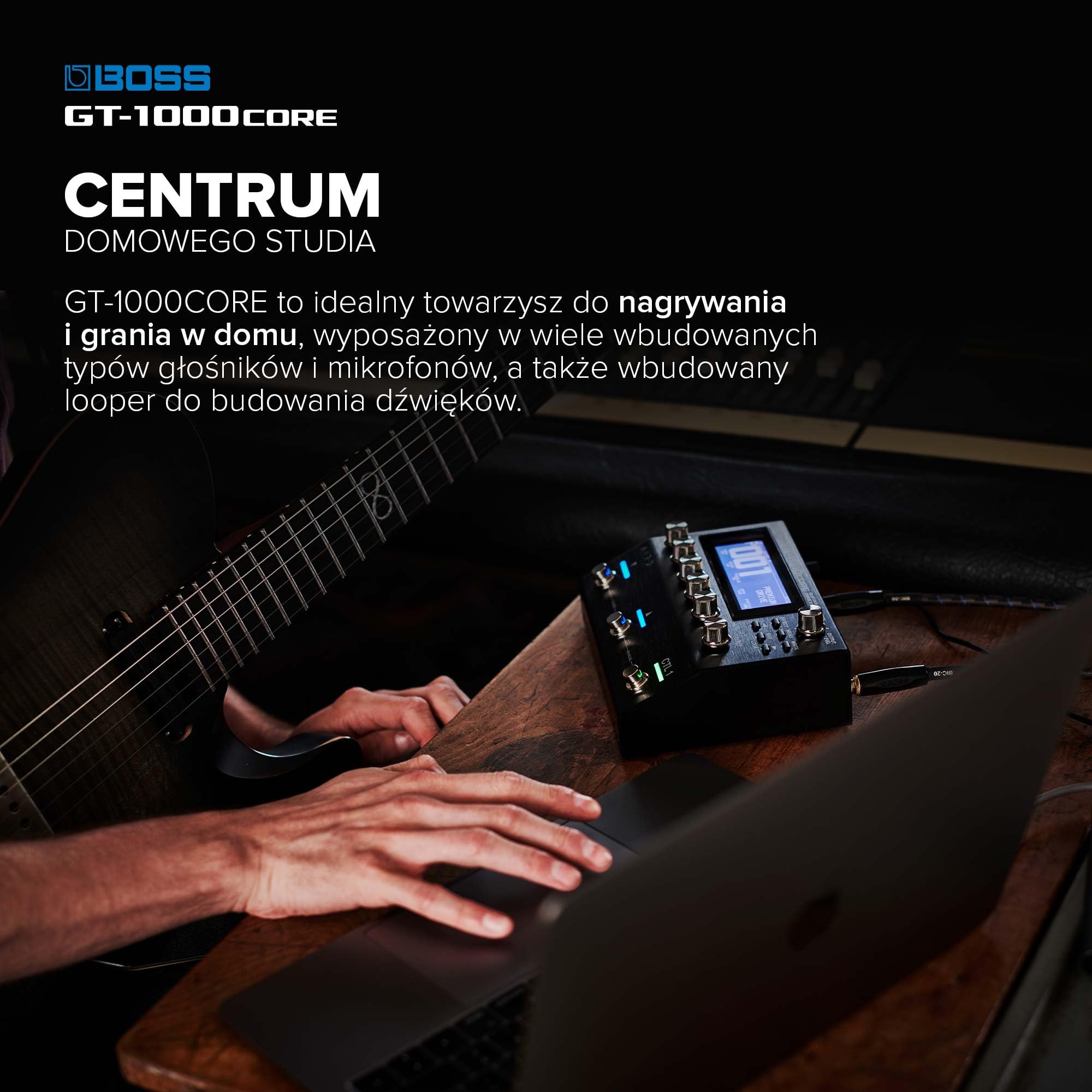 BOSS GT-1000CORE | Kompaktowy Procesor Efektów Gitarowych | Najlepsza Swojej Klasie Jakość Dźwięku | Ultra-Wszechstronne Wzmacniacze Gitarowe Wykonane w Technologii AIRD