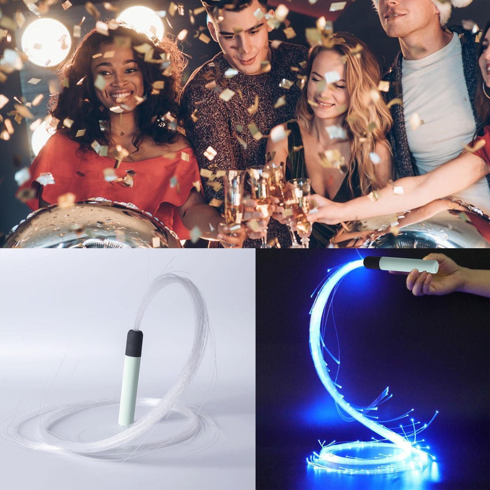 Frusta da ballo a LED | rotanti luminosi a LED a 7 colori - 4 modalità di illuminazione variabile Fruste per festival musicali, fruste danzanti per feste di carnevale