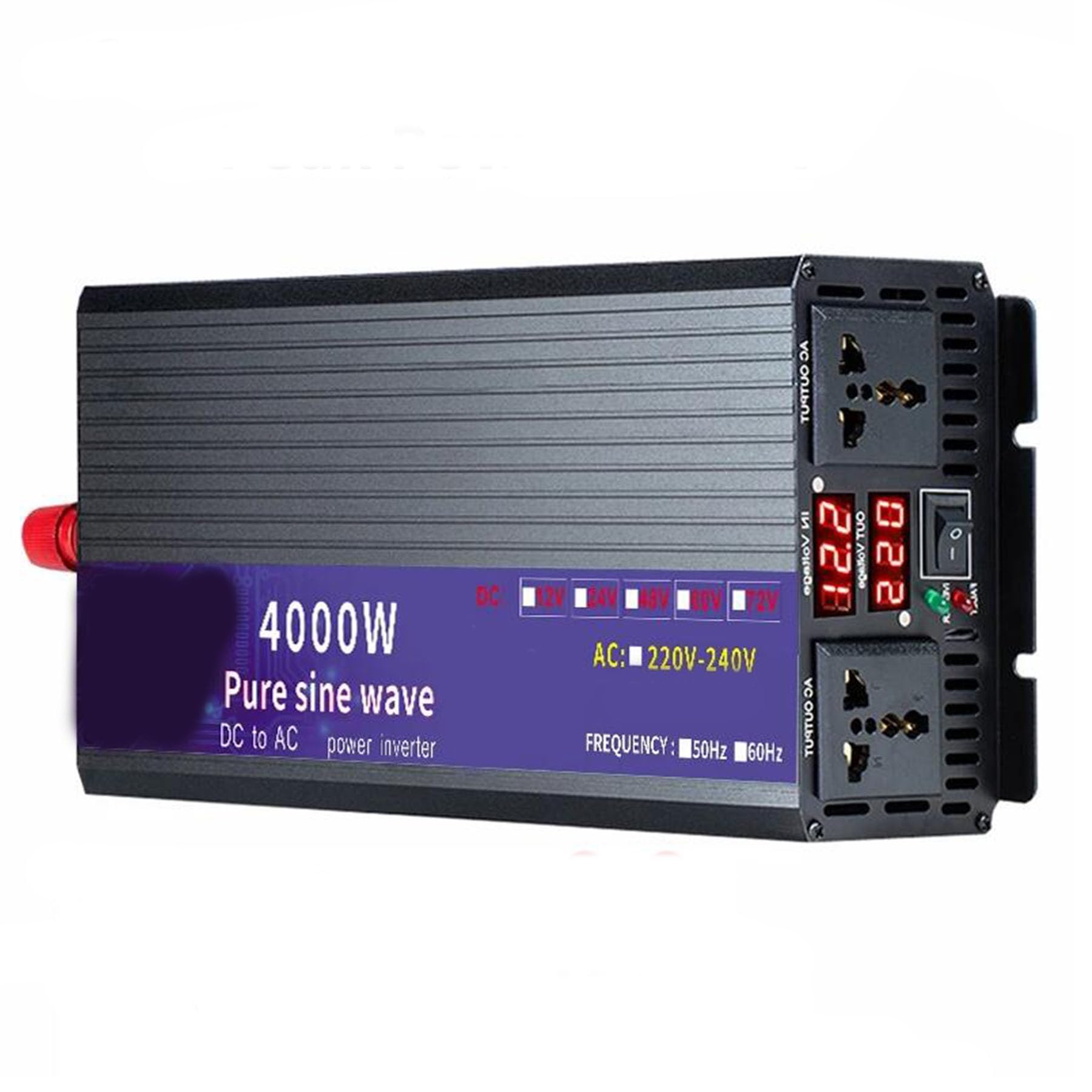 Onduleur 4000W multi-tension innovant compatible avec batteries 12V à 72V