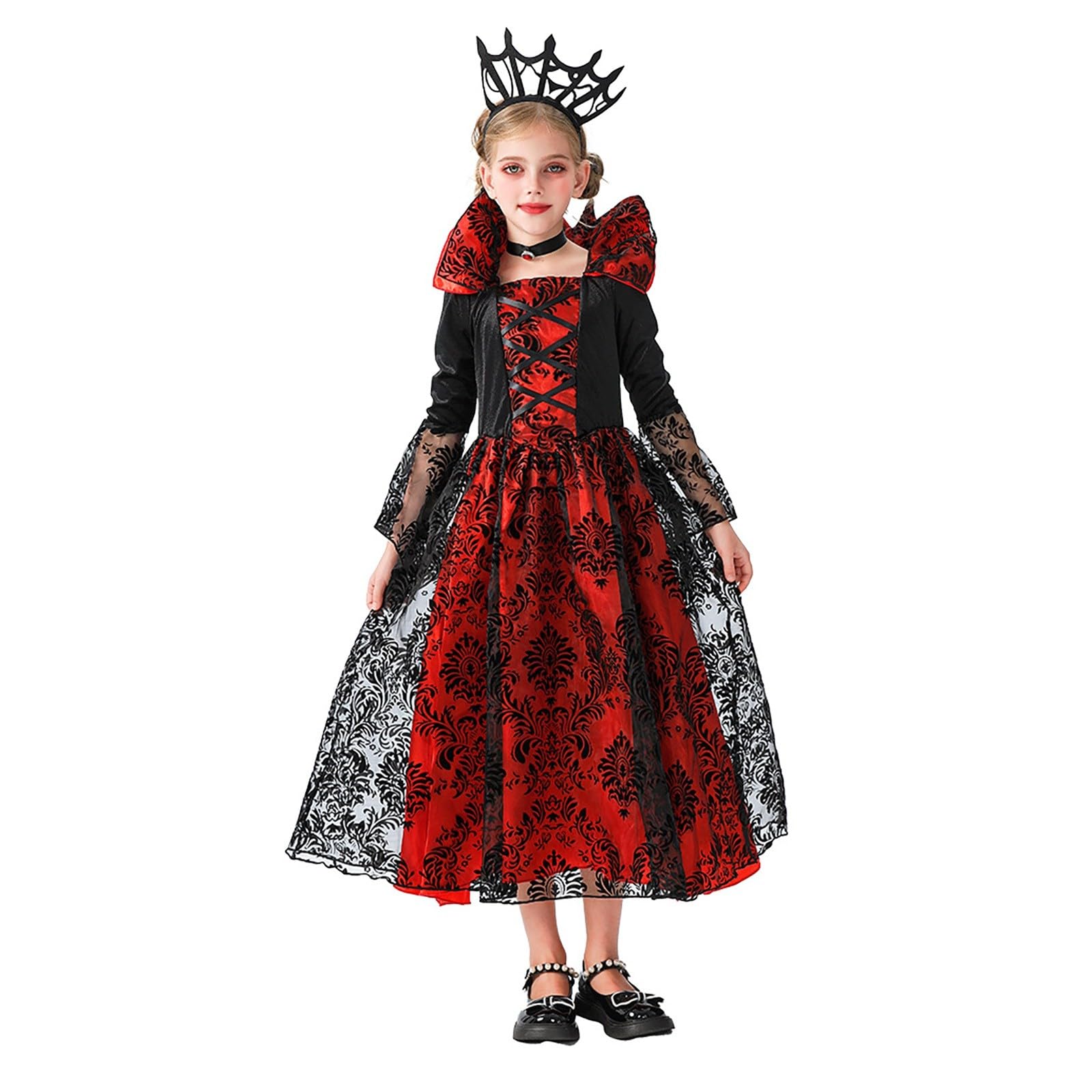 Generisch Costume di Halloween e strega per bambini, abito e vestito