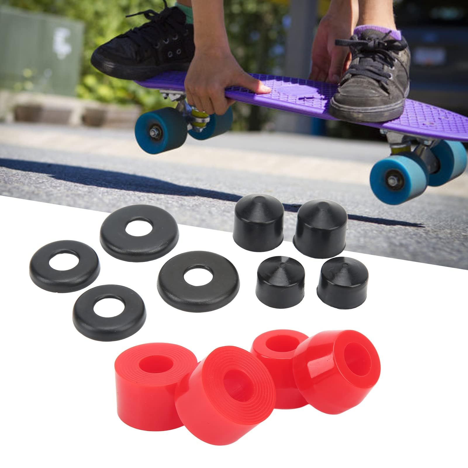Juego de Amortiguación de Buje de Tabla de Skate, Pieza de Repuesto de PU 90a
