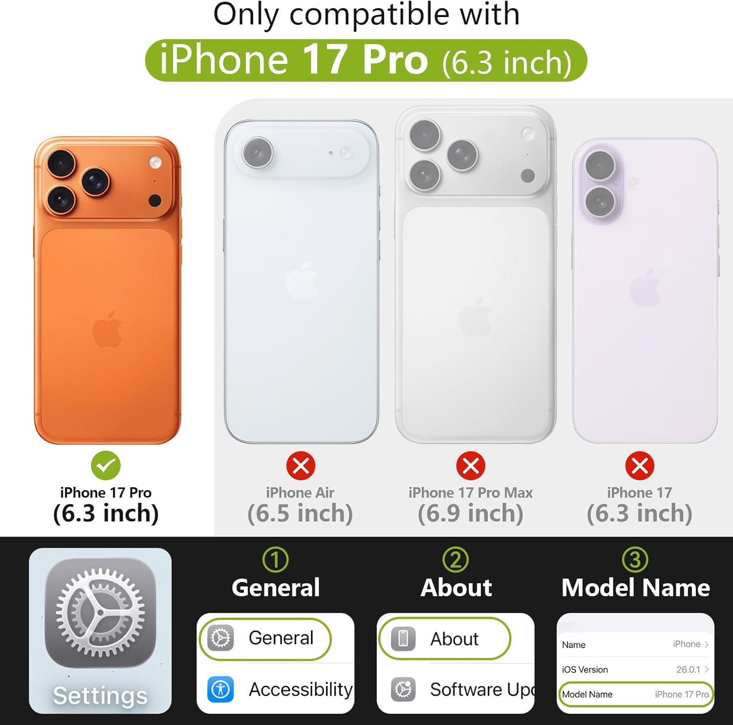 Varikke for iPhone 17 Pro Wallet Case Detachable with RFID Blocking Card Holder for Women, Glitter PU Leather Strap Strong Magnetic Flip Removable Phone Case Cover for iPhone 17 Pro 6.3", Rose Gold - Image 2