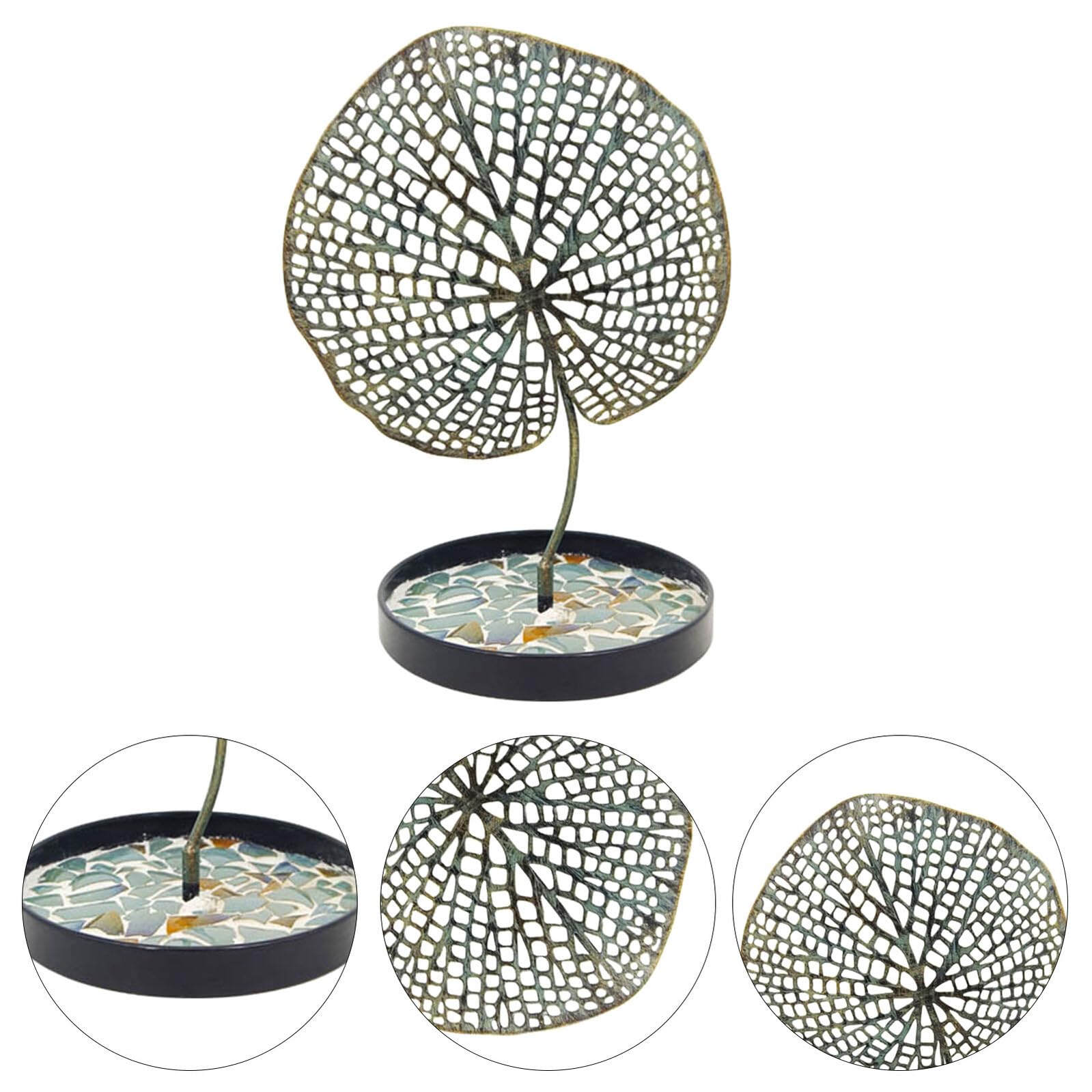 HANABASS Espositore per Orecchini in Metallo a Foglia, Ferro | Organizzatore Gioielli Moderno, Struttura Elegante per Shop e Fotografia, Supporta Vari Modelli