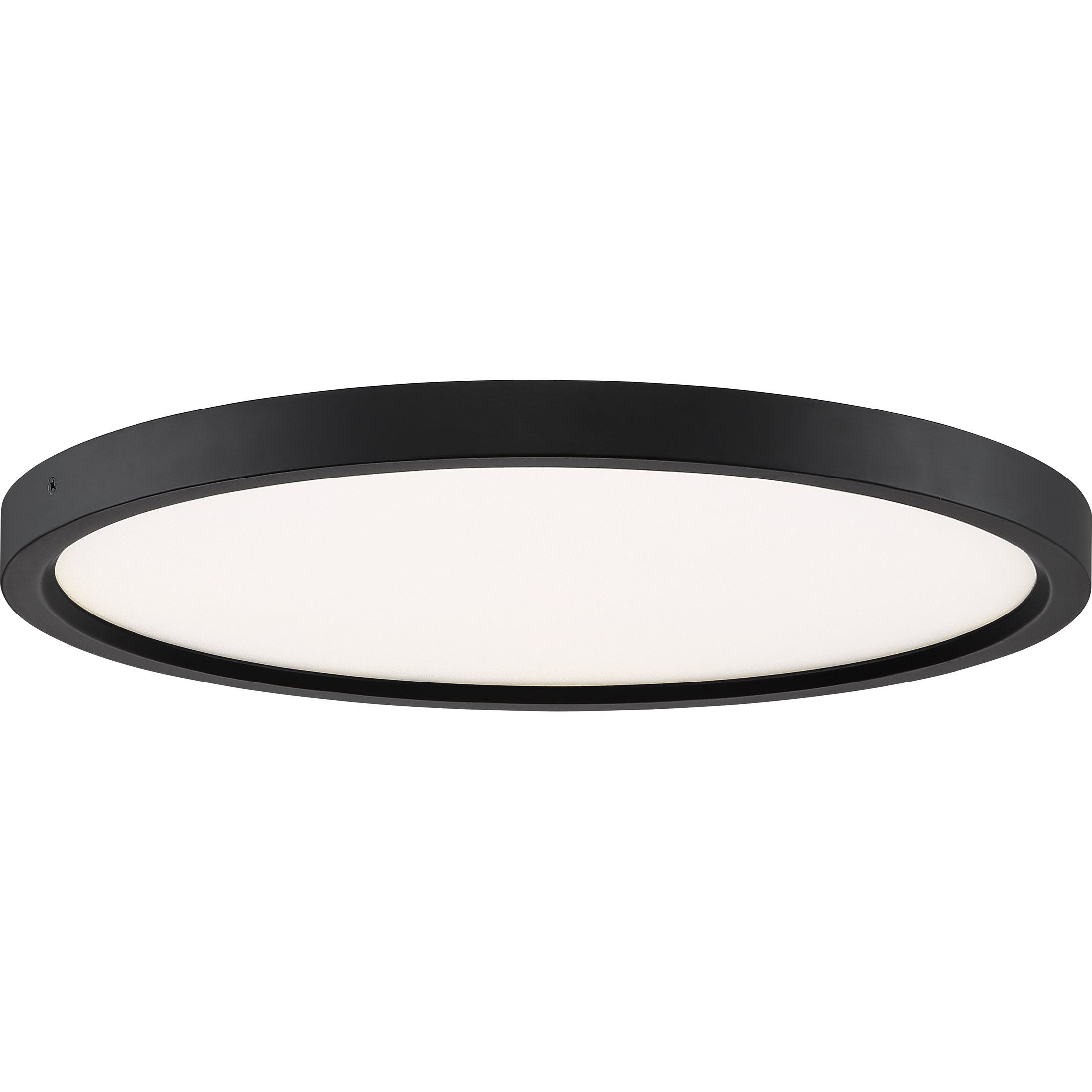 Quoizel Outskirts Round Flush Mount Ceiling Light, 15 Inch Oil Rubbed Bronze, Dimmable Integrated LED 2900 Lumens, 27 W, Close to Ceiling Light