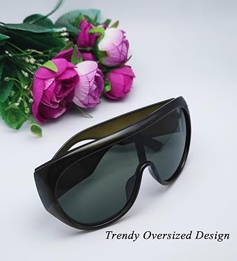 Oversized Sunglasses for Women Y2k Chunky Wrap Around Sunglasses