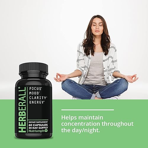 Miniatura 6 de HERBERALL Nootrópico – Suplemento de refuerzo cerebral y apoyo de enfoque con CoQ10, glutatión, té verde, ácido alfa lipoico, hoja de olivo y