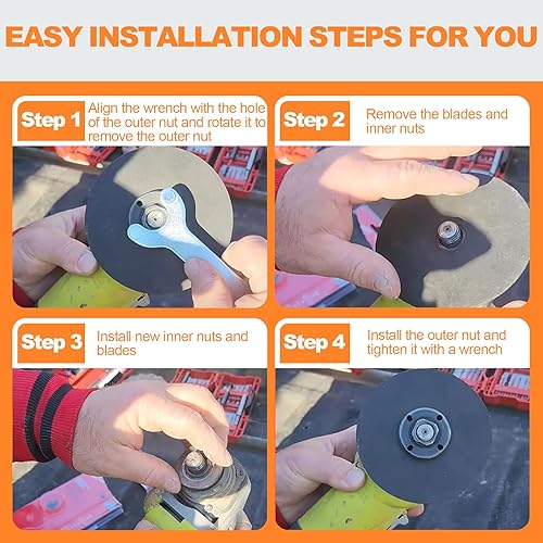 Miniatura 6 de Podoy Paquete de 6 tuercas de bloqueo de brida de amoladora angular 5/8-11, piezas de repuesto compatibles con Dewalt Milwaukee Makita Ryobi Bosch