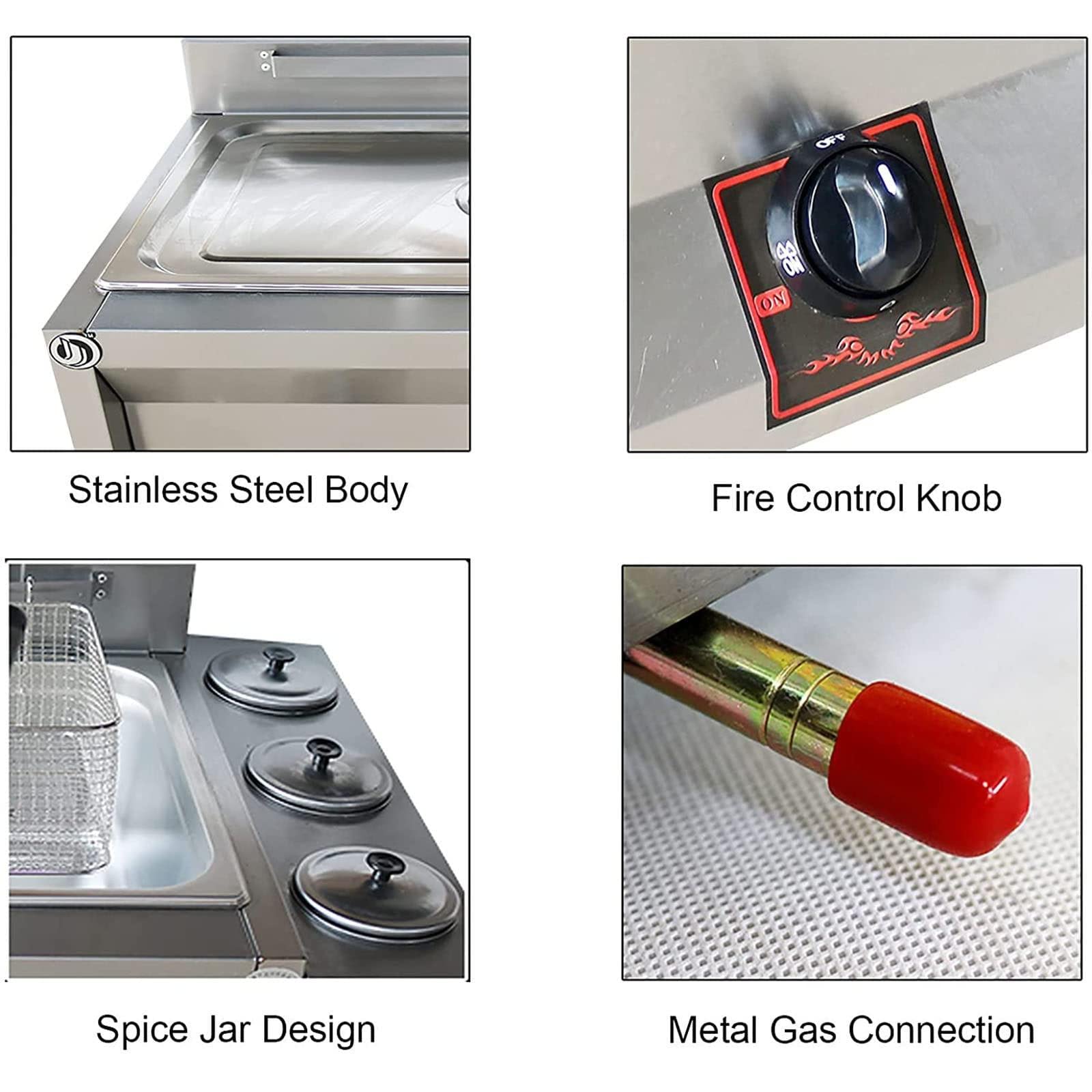Freidora Eléctrica De Acero Inoxidable con Resistencia, 3 Cestas Y Temperatura Ajustable para Cocina, Restaurante, Uso Comercial Y Doméstico.,