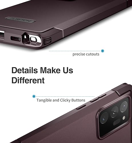 Miniatura 6 de SURITCH Funda para Samsung Galaxy Note 20 Ultra (solamente) de 6.9 pulgadas, 2 marcos frontales, protector de pantalla integrado, protector de