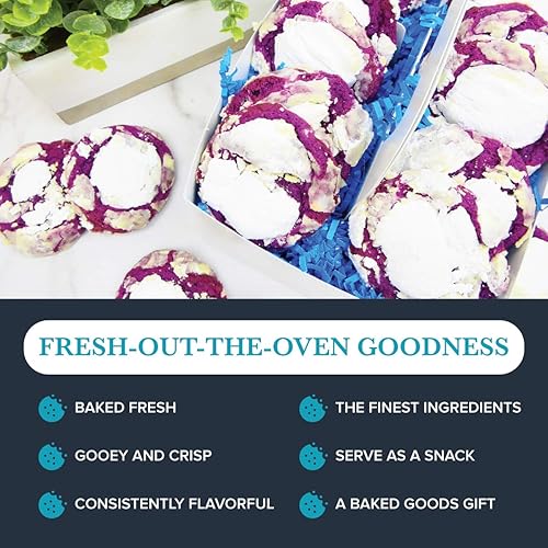 Miniatura 5 de The Cravory Ube Cookies - 12 galletas, 2.0 onzas cada una, envueltas individualmente, horneadas frescas, postres gourmet, aperitivos o productos