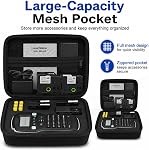 Cas compatible avec DYMO Marqueur d'étiquettes LabelManager 160/280 Portable Label Maker, organisateur de stockage d'imprimantes pour AC Adaptateur, carter à ruban et plus d'accessoires(Box seulement) Noir