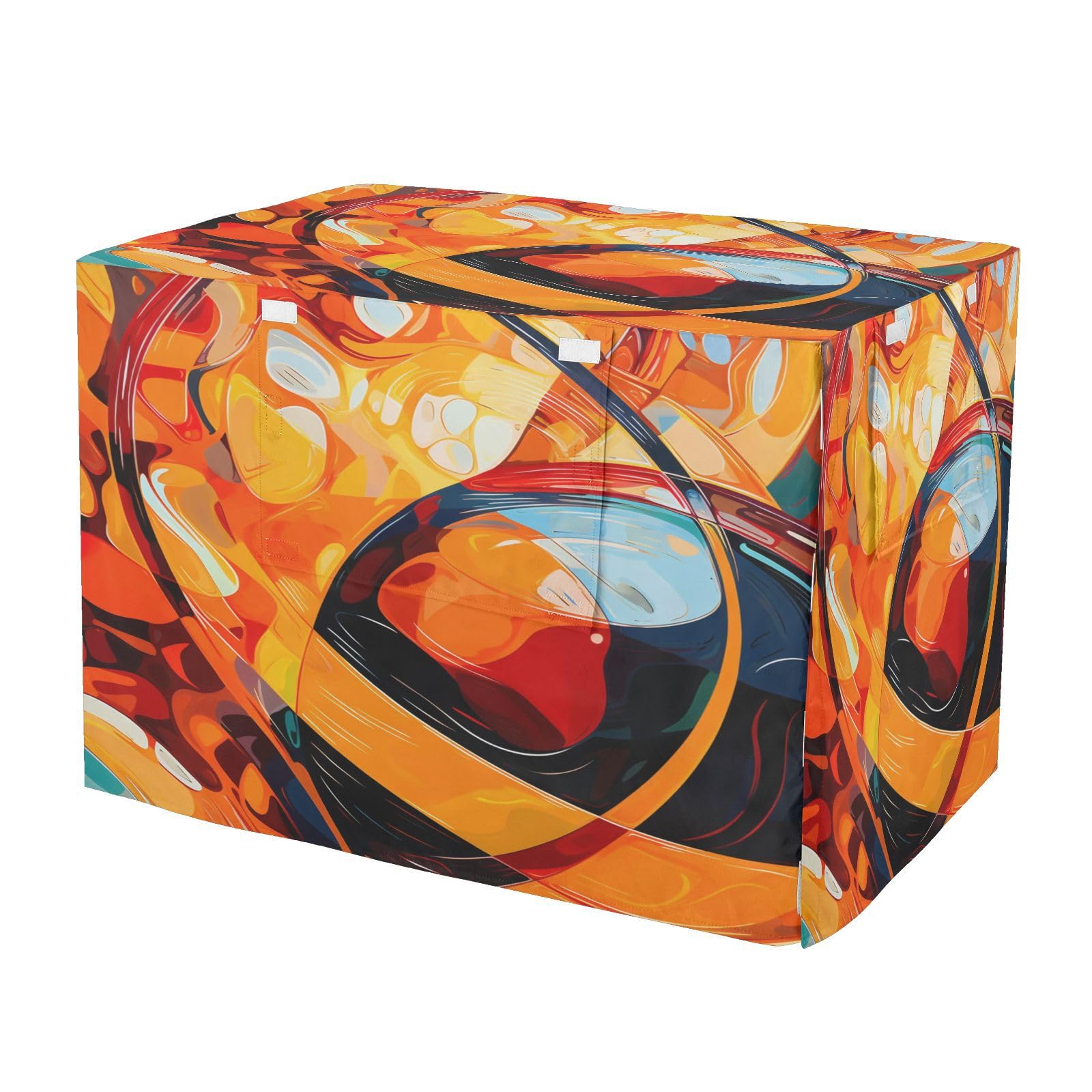 Housse de cage pour chien imperméable motif basket-ball abstrait pour intérieur et extérieur