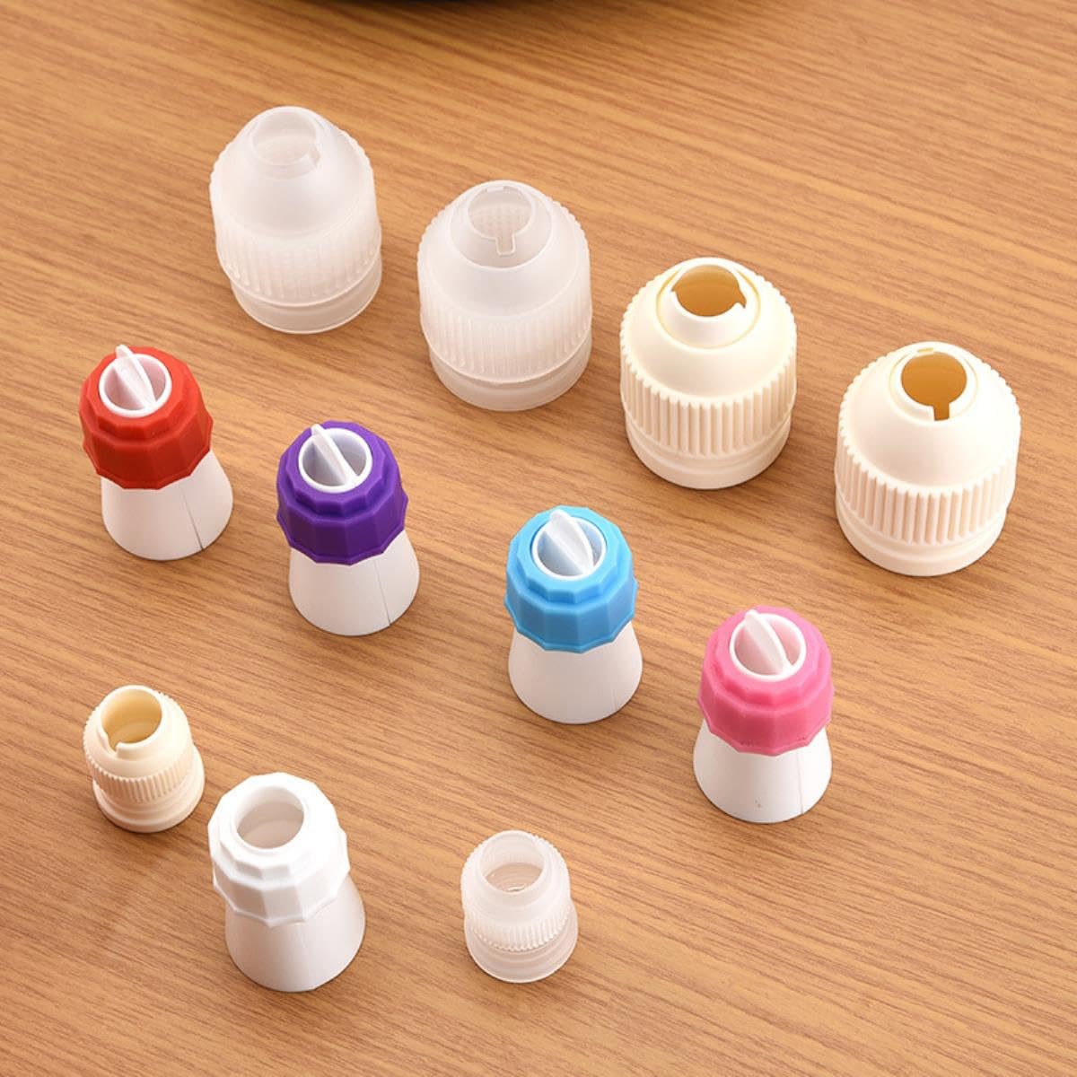 Convertisseur De Buse 3 Couleurs Pour Poche à Douille - Décoration De Gâteaux Et Cupcakes - Alimentaire Et Réutilisable
