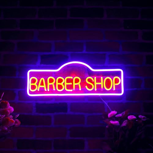 Miniatura 3 de ADVPRO Señal de neón LED de silicona flexible de Barber Shop - rojo y azul - st16s42-fnu0358-rb