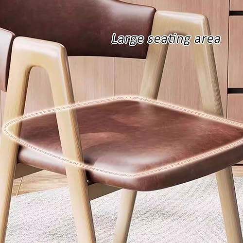 Miniatura 8 de JKGHK Dining Chairs Set of 124, Leather Kitchen Chairs, Home Office Desk Chair with Armrests, Metal Frame Upholstered Room Chair, Accent Chair with