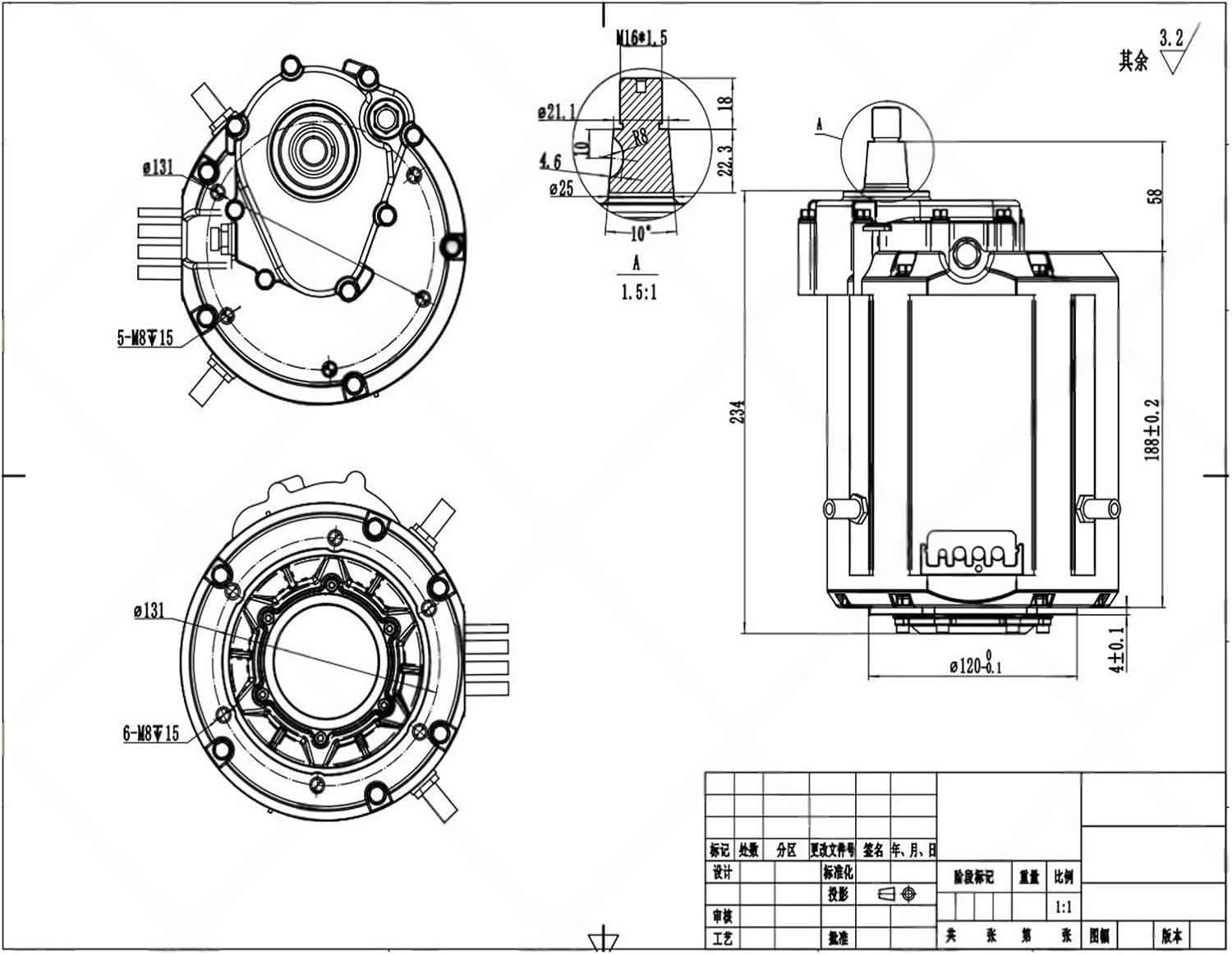 Mid Drive Motor Mid Drive Motor Liquid Cooled Mid Drive Motor Kits with ND72680 Programmable Fardriver Controller
