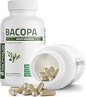 Vista 6 de Bronson Bacopa apoya la función cerebral saludable y el rendimiento mental, hierba tradicional, sin OGM, 90 cápsulas vegetarianas