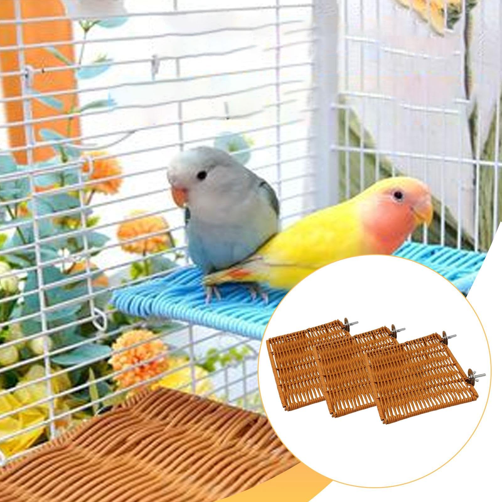 Paquete de 3 Perchas para Pájaros, Soportes Portátiles para Jaulas, Artículos Multiusos para Mascotas, Espaciosos, Fáciles de Instalar, Ligeros, Ideal, 3 Piezas