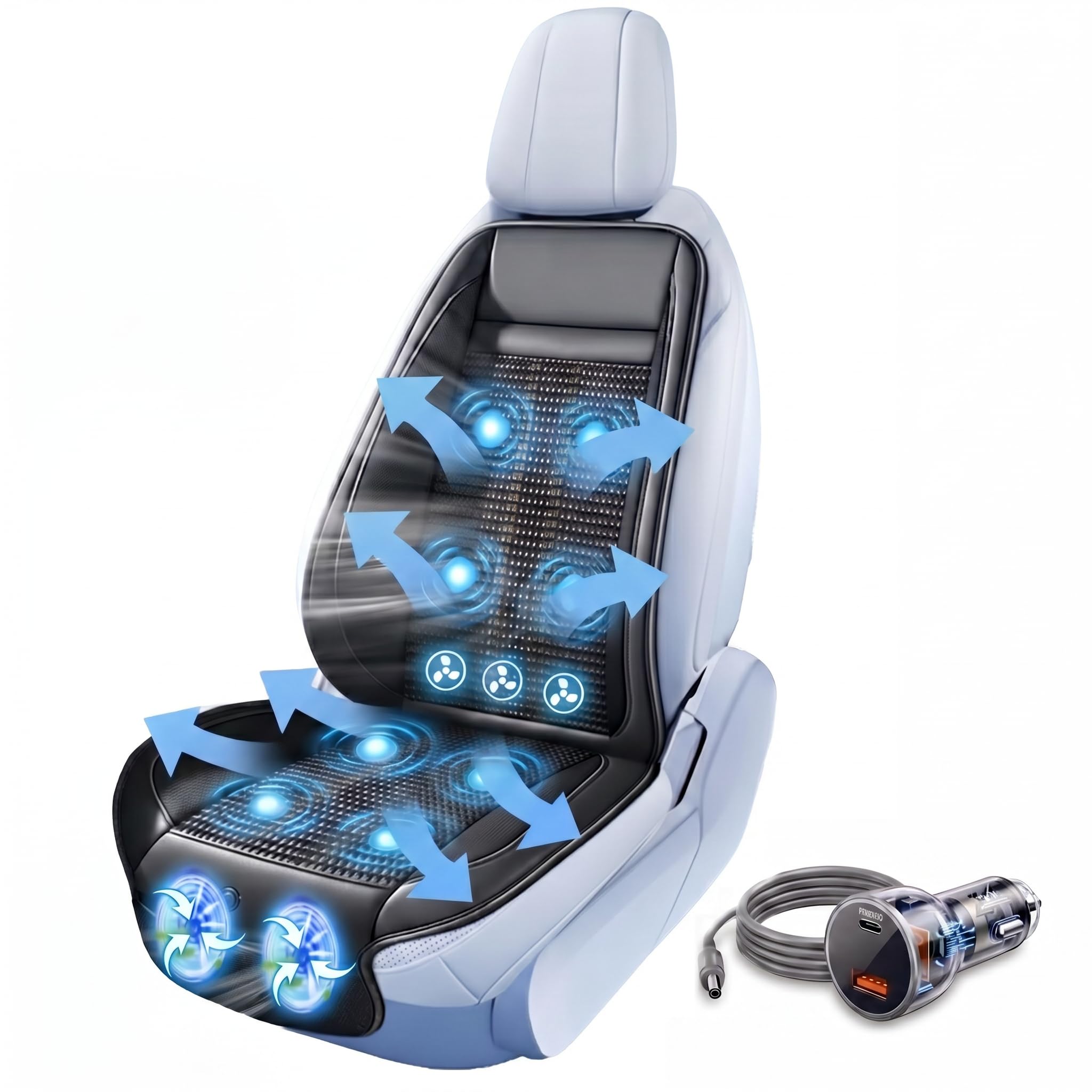 Amazon | クールシート 車 シートクーラー 新型 振動機能搭載 冷気吸引