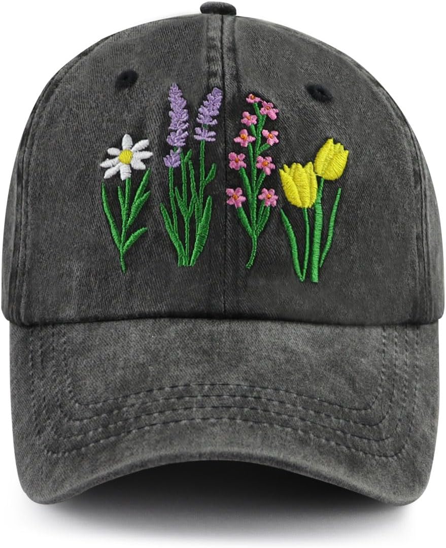 Gardening Hat for Women, Funny Adjustable Cotton Flower Plant Baseball Cap