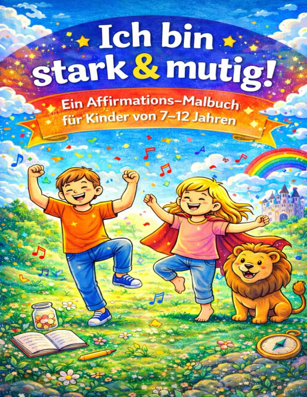 Ich bin stark & mutig!: Ein Affirmations-Malbuch für Kinder von 7-12 Jahren (Affirmationen für Kinder und Jugendliche)