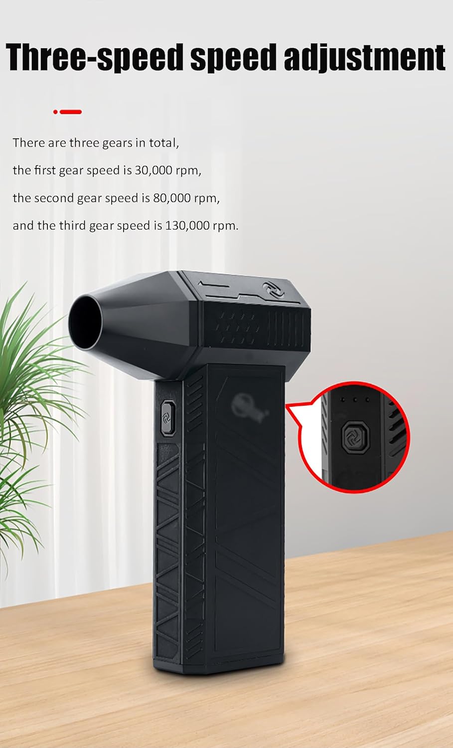 Violent Mini Turbo Jet Fan,130000 RPM Cordless Powerful Blower with High Speed Duct Fan,Brushless Motor 52m/s Jet Dry Fan for Electronics Cleaning, Cars and Home Appliances