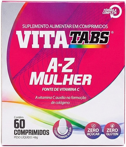Vitatabs A-Z Mulher 60 Comprimidos Suplemento Multivitamínico Feminino Com Vitaminas E Minerais Uso Diário