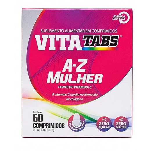 Vitatabs A-Z 60 Comprimidos Suplemento Multivitamínico Com Vitaminas E Minerais Uso Diário (A-Z Mulher)
