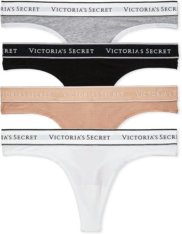 Ropa interior de tanga con logo de algodón para mujer, bombacha para mujer, paquete múltiple (XS-XXL)