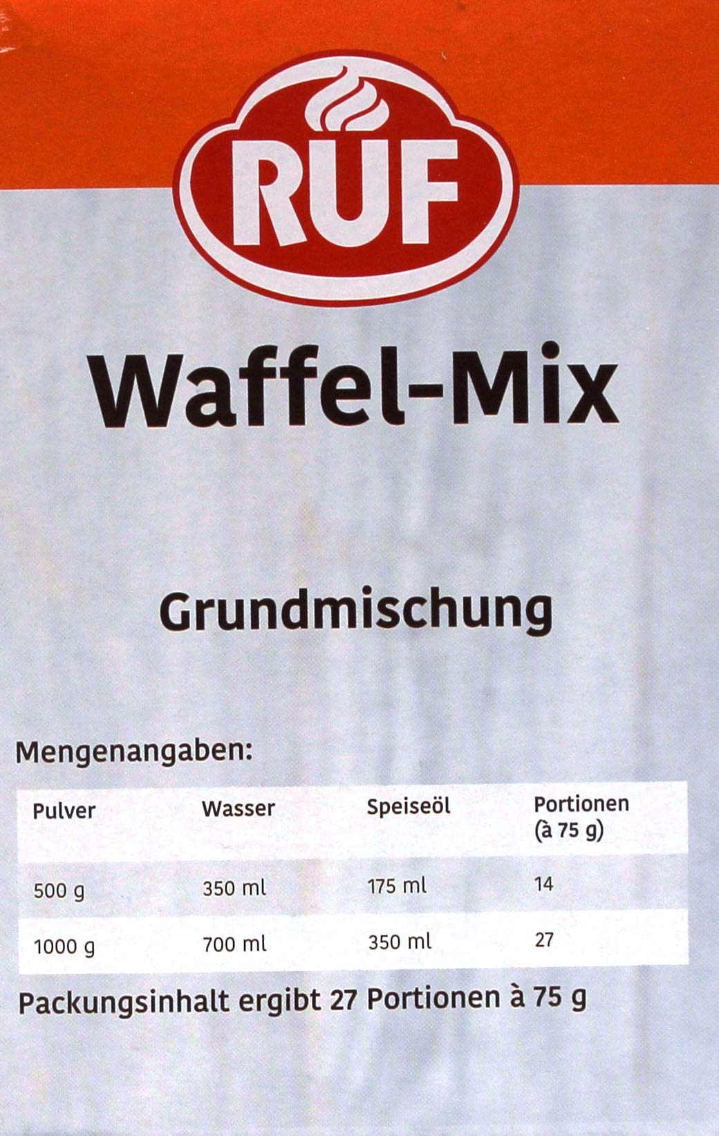 RUF Waffel-Mix Grundmischung, 10er Pack (10 x 1 kg)
